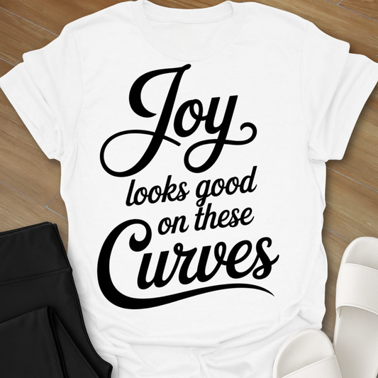 Joy looks good on these Curves T-Shirt