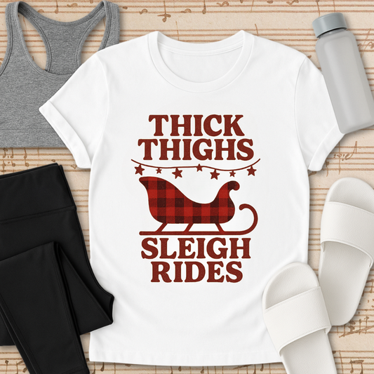 Curvy Girl Sleigh Ride T-Shirt