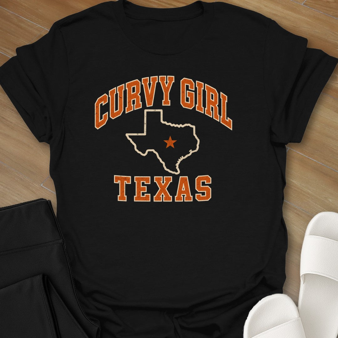 Curvy Girl Texas curvy girl graphic t-shirt in Black by Ciaobellatre