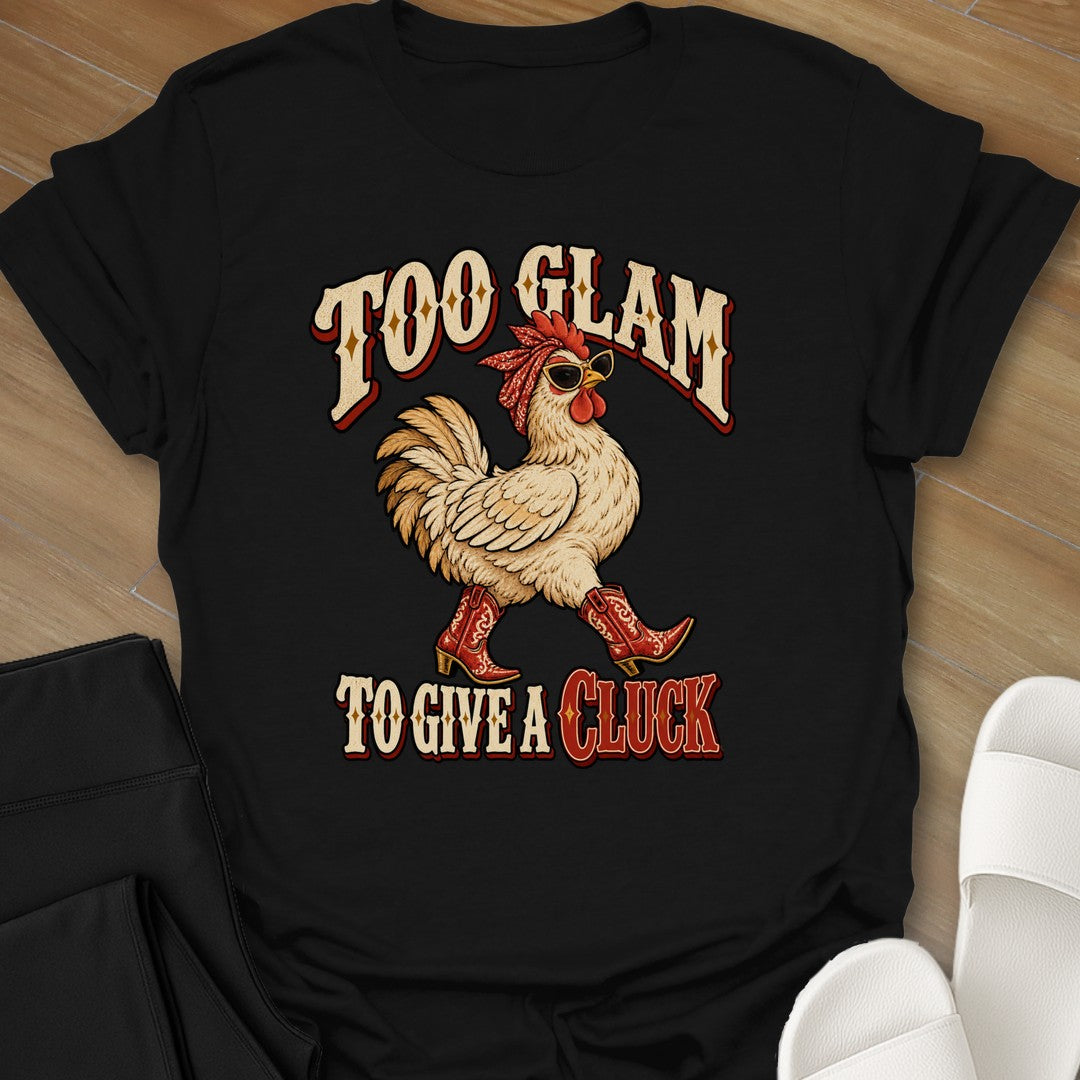 Give A Cluck curvy girl graphic t-shirt in Black by Ciaobellatre