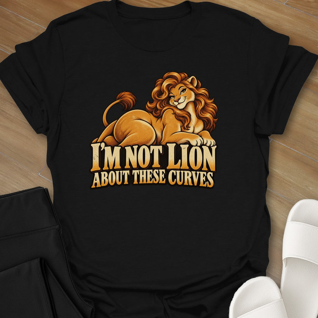 I'm Not Lion curvy girl graphic t-shirt in Black by Ciaobellatre