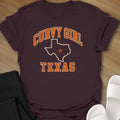 Curvy Girl Texas curvy girl graphic t-shirt in Dark Chocolate by Ciaobellatre