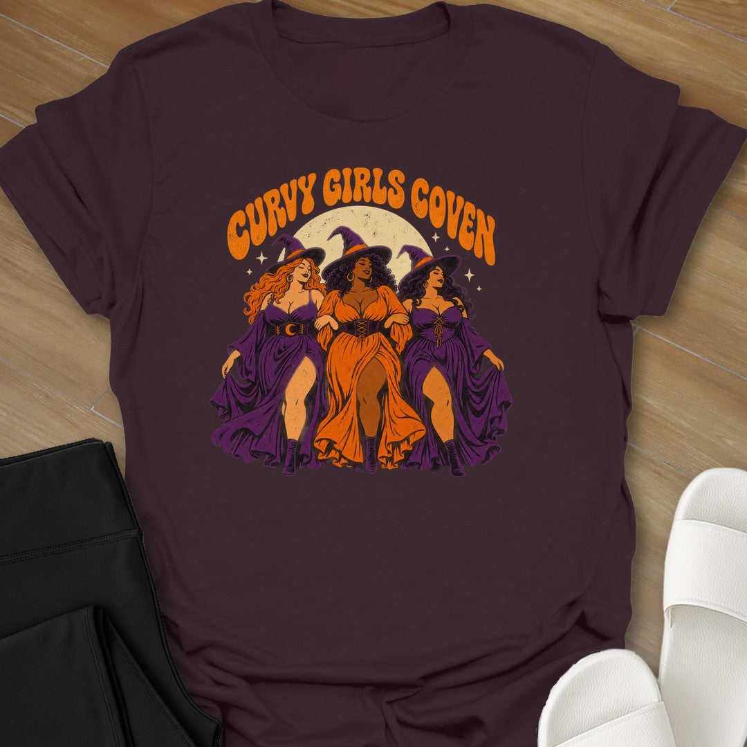 Curvy Girls Coven curvy girl graphic t-shirt in Dark Chocolate by Ciaobellatre