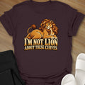 I'm Not Lion curvy girl graphic t-shirt in Dark Chocolate by Ciaobellatre