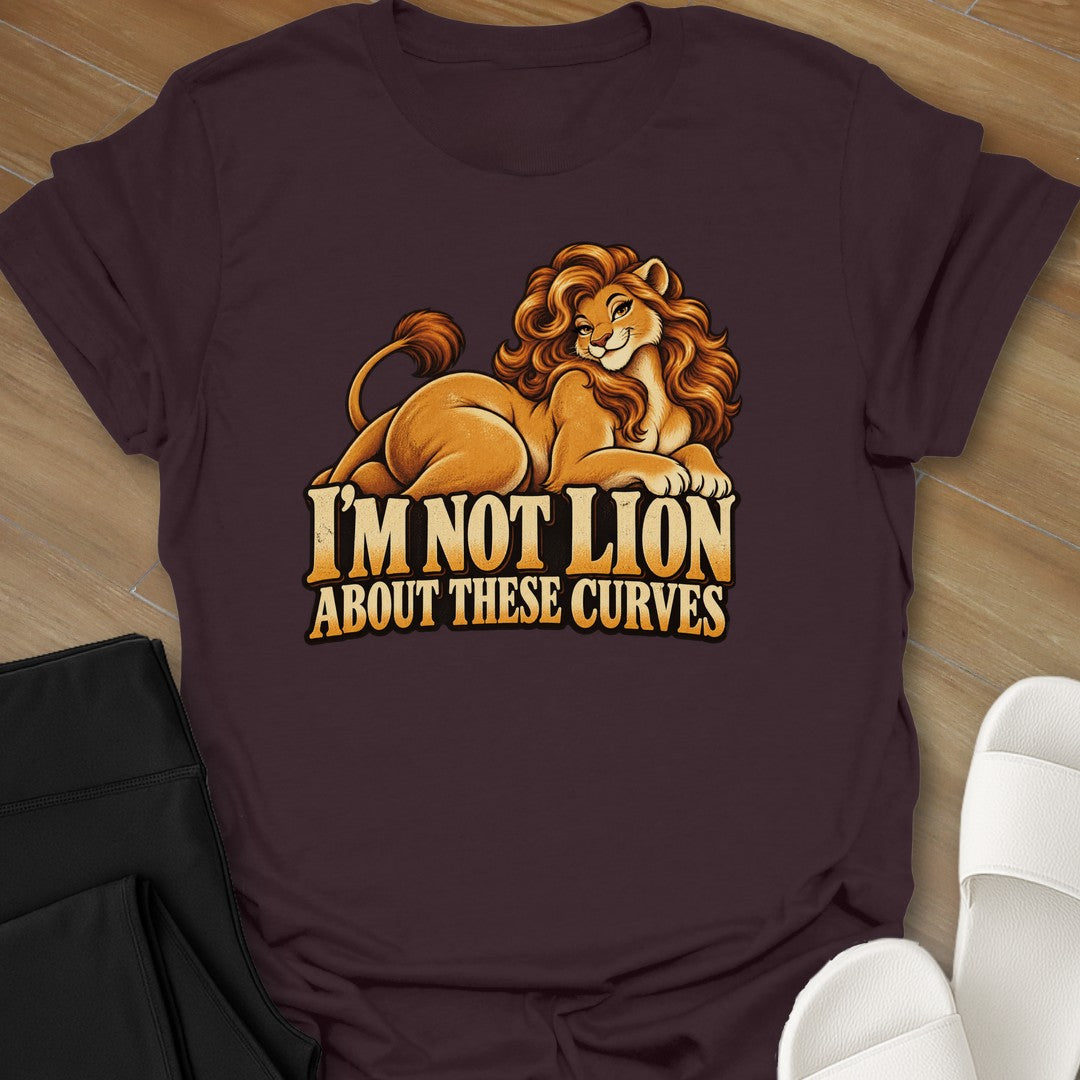 I'm Not Lion curvy girl graphic t-shirt in Dark Chocolate by Ciaobellatre