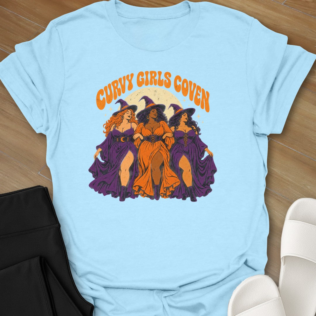Curvy Girls Coven curvy girl graphic t-shirt in Light Blue by Ciaobellatre