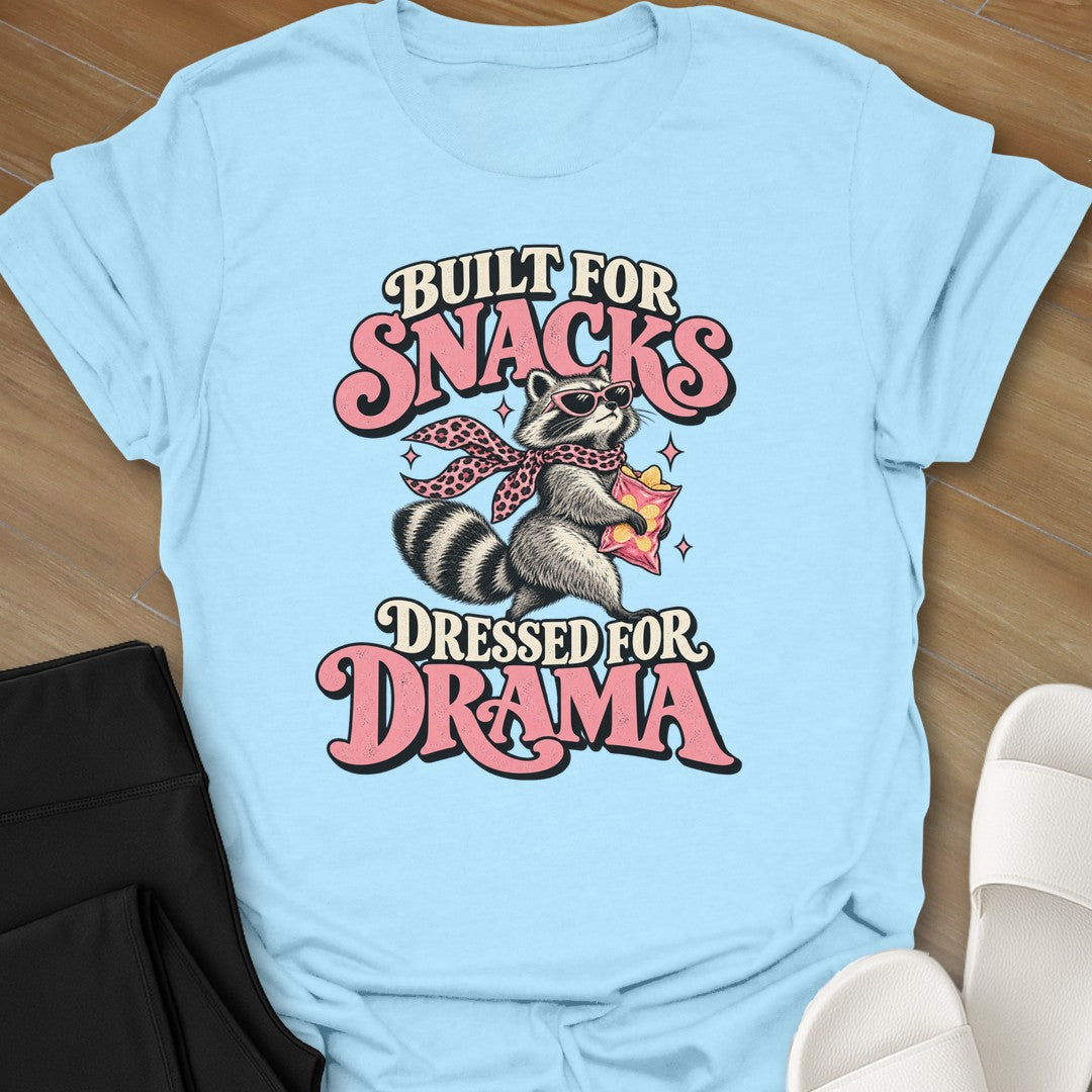Dressed For Drama curvy girl graphic t-shirt in Light Blue by Ciaobellatre
