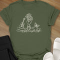 Cowgirl Style curvy girl graphic t-shirt in Military Green by Ciaobellatre