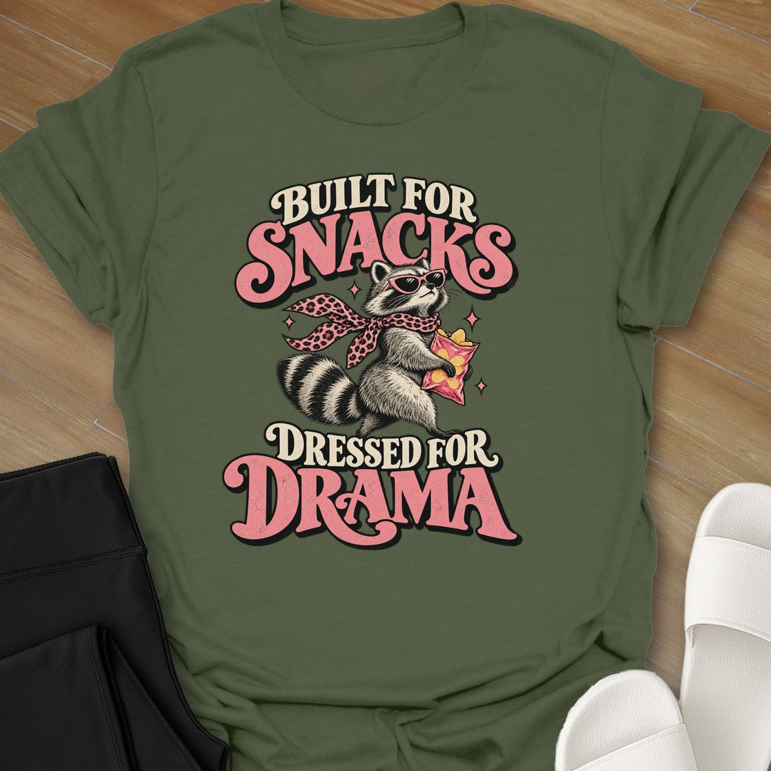 Dressed For Drama curvy girl graphic t-shirt in Military Green by Ciaobellatre