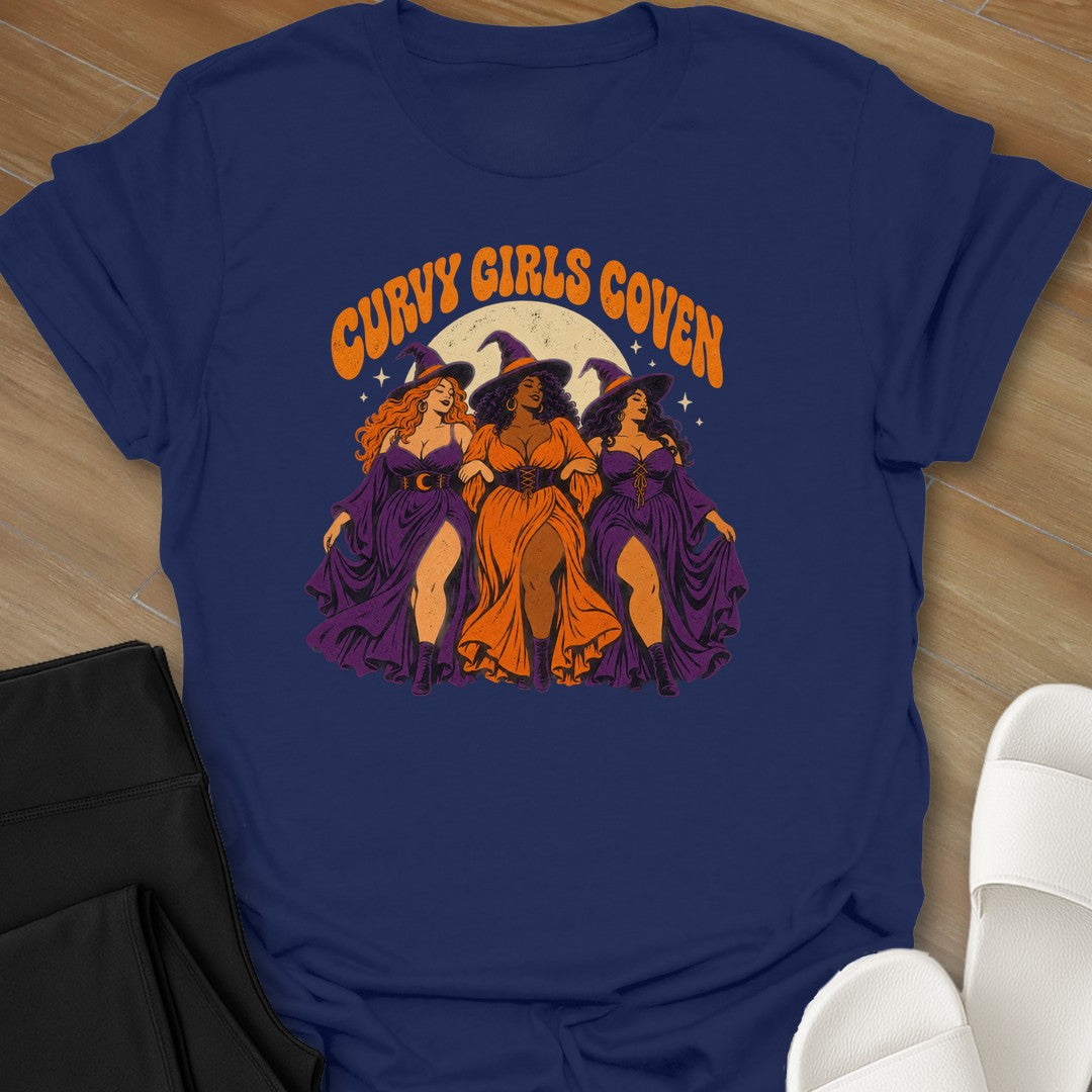 Curvy Girls Coven curvy girl graphic t-shirt in Navy by Ciaobellatre