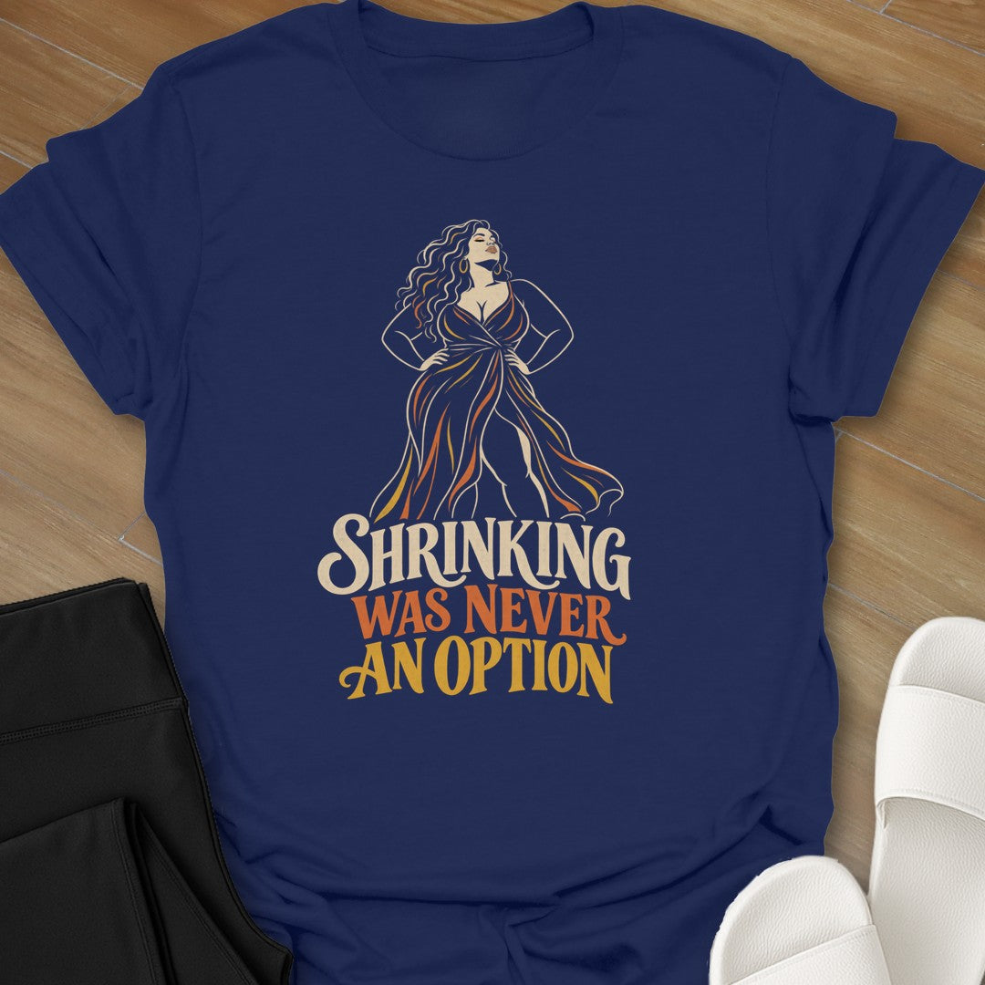 No Shrinking Violet curvy girl graphic t-shirt in Navy by Ciaobellatre