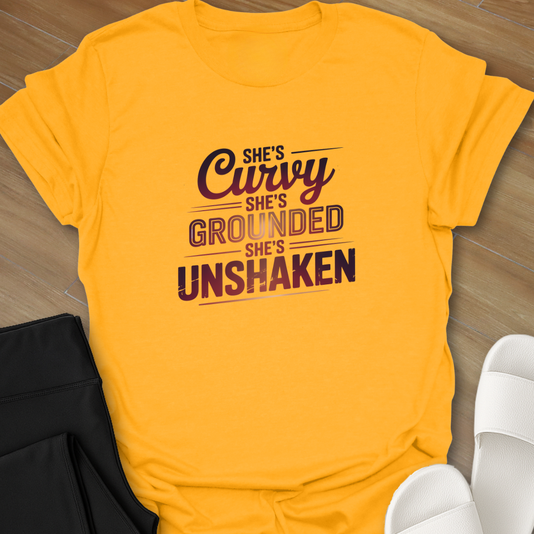 Curvy Grounded Unshaken T-Shirt