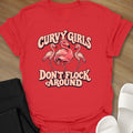 Do Cluck Around curvy girl graphic t-shirt in Red by Ciaobellatre