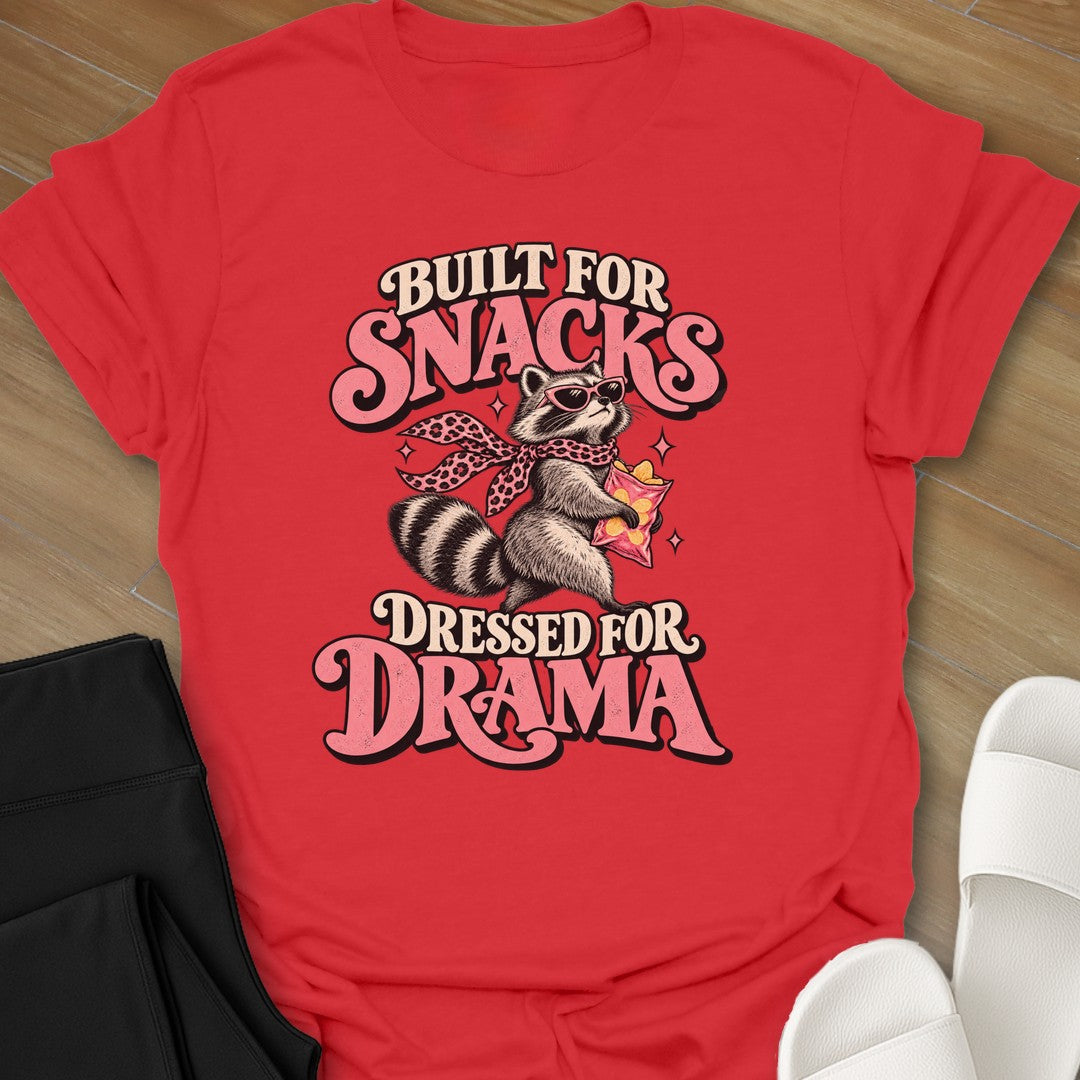 Dressed For Drama curvy girl graphic t-shirt in Red by Ciaobellatre