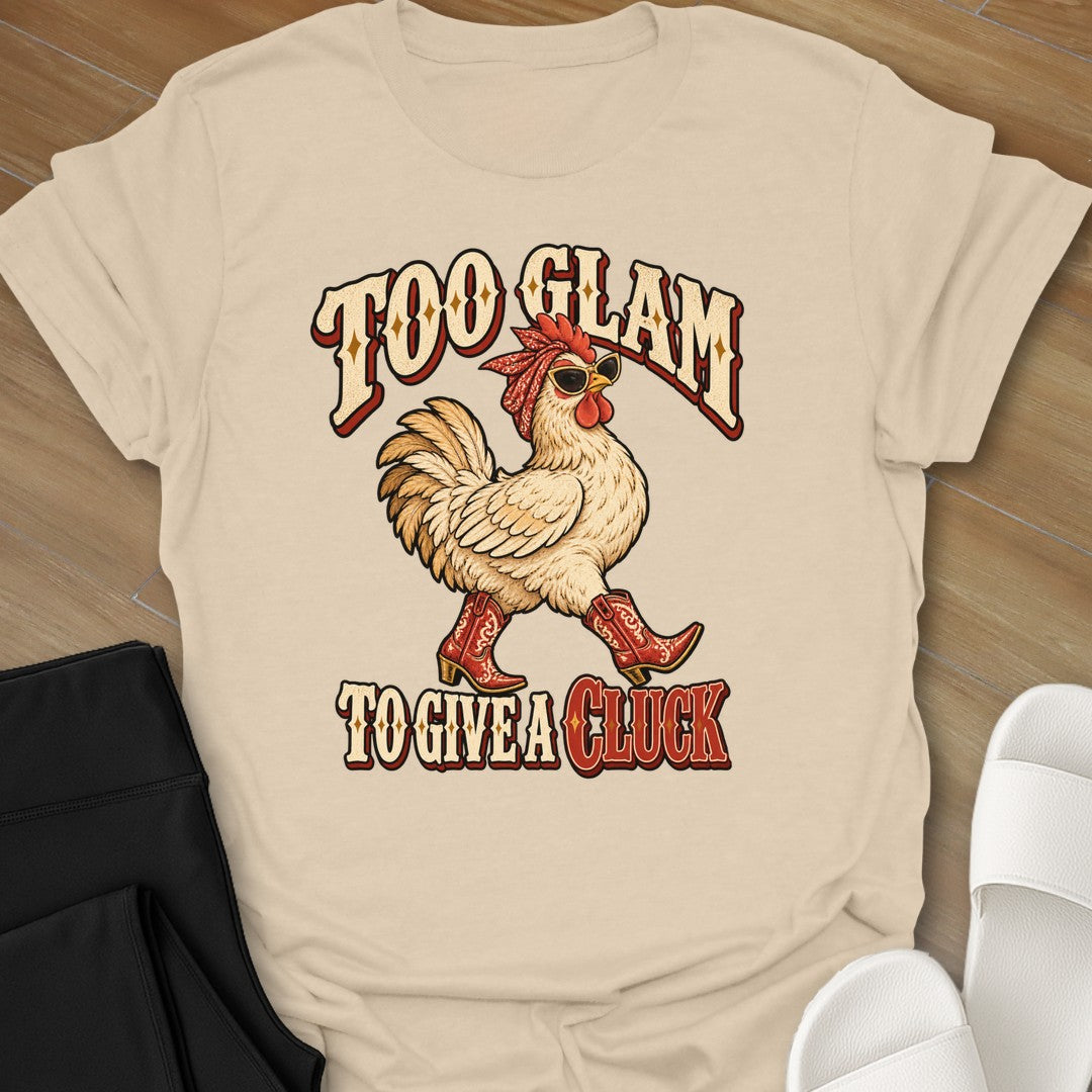 Give A Cluck curvy girl graphic t-shirt in Sand by Ciaobellatre