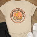 Brunch Club Members curvy girl graphic t-shirt in Sand by Ciaobellatre