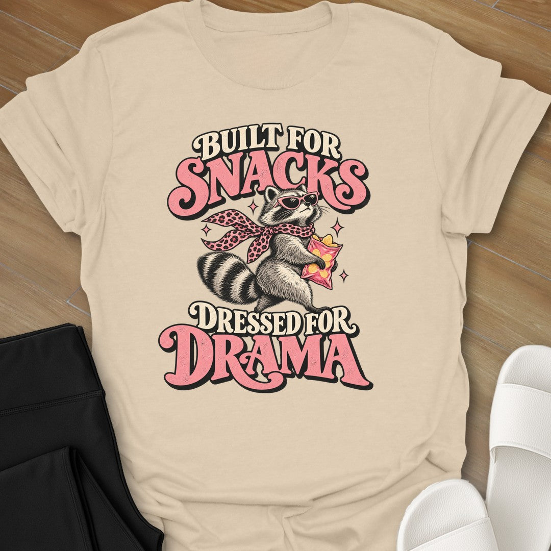 Dressed For Drama curvy girl graphic t-shirt in Sand by Ciaobellatre