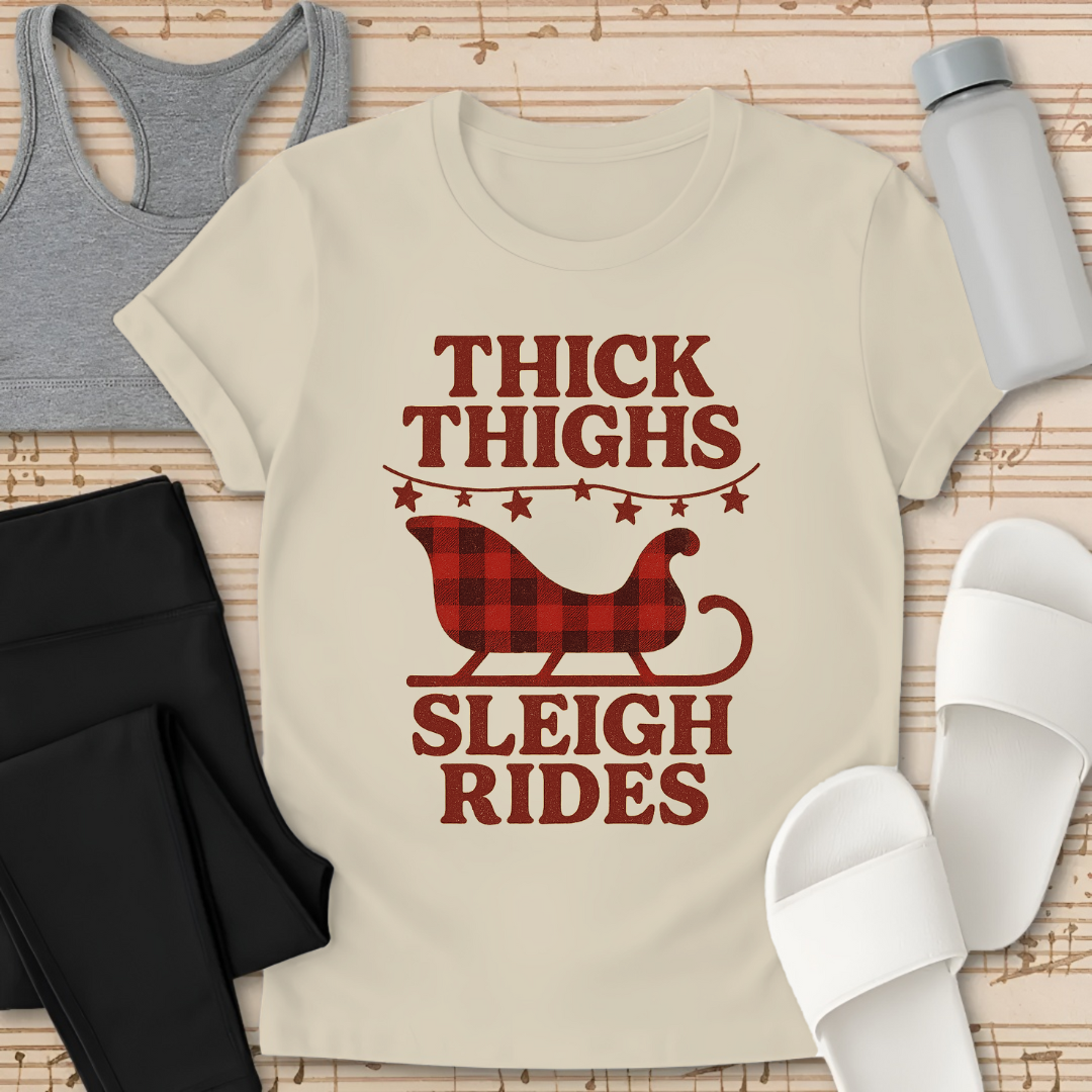 Curvy Girl Sleigh Ride T-Shirt