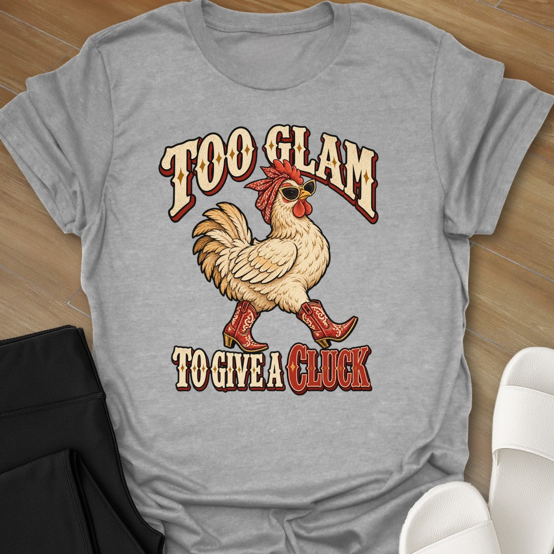 Give A Cluck curvy girl graphic t-shirt in Sport Grey by Ciaobellatre