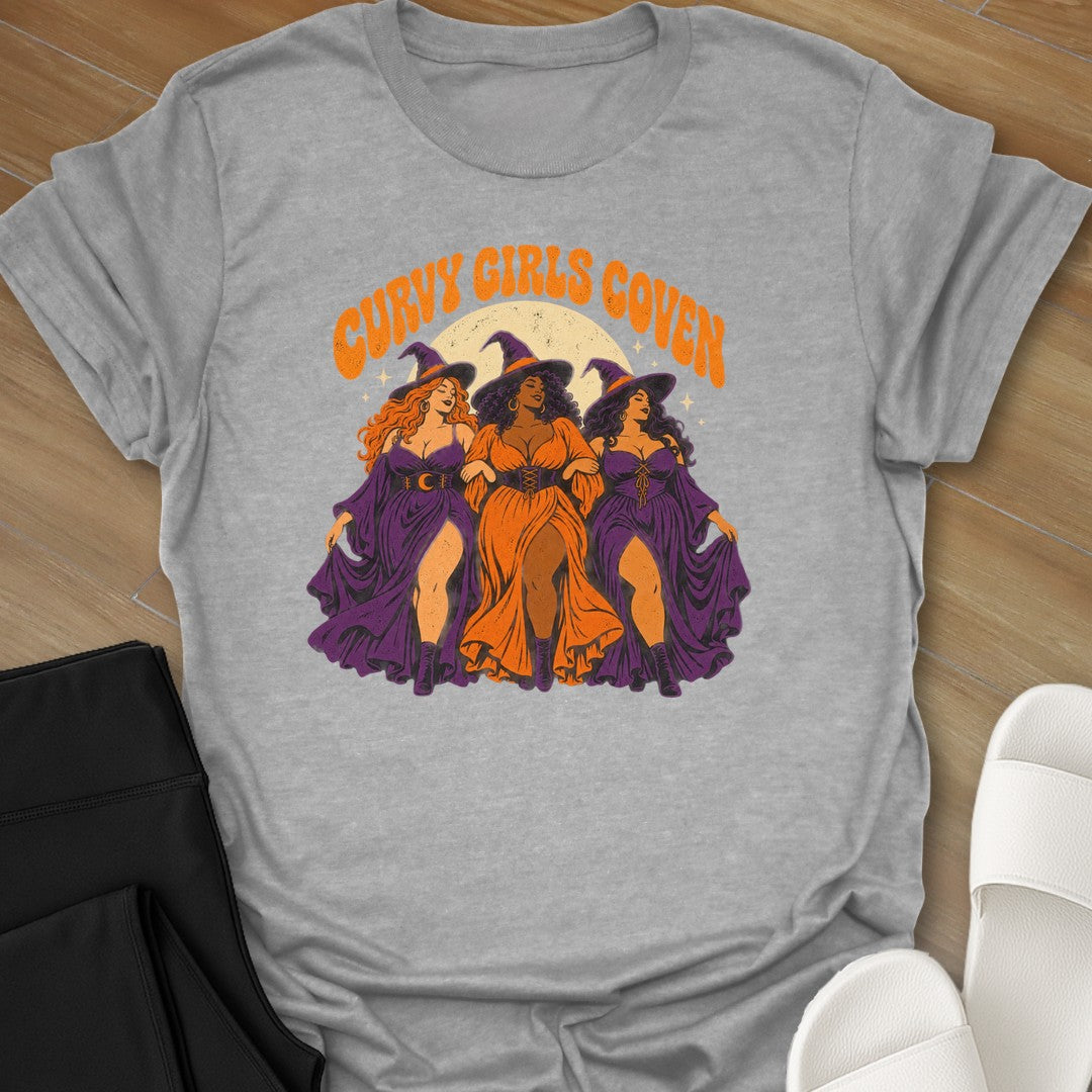 Curvy Girls Coven curvy girl graphic t-shirt in Sport Grey by Ciaobellatre