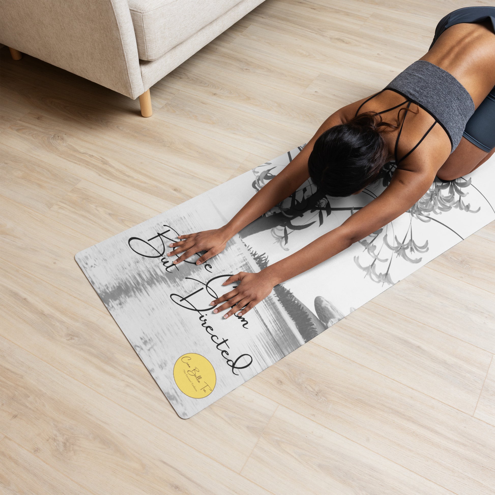 Be Calm and Directed Yoga/Exercise Mat Ciaobellatre