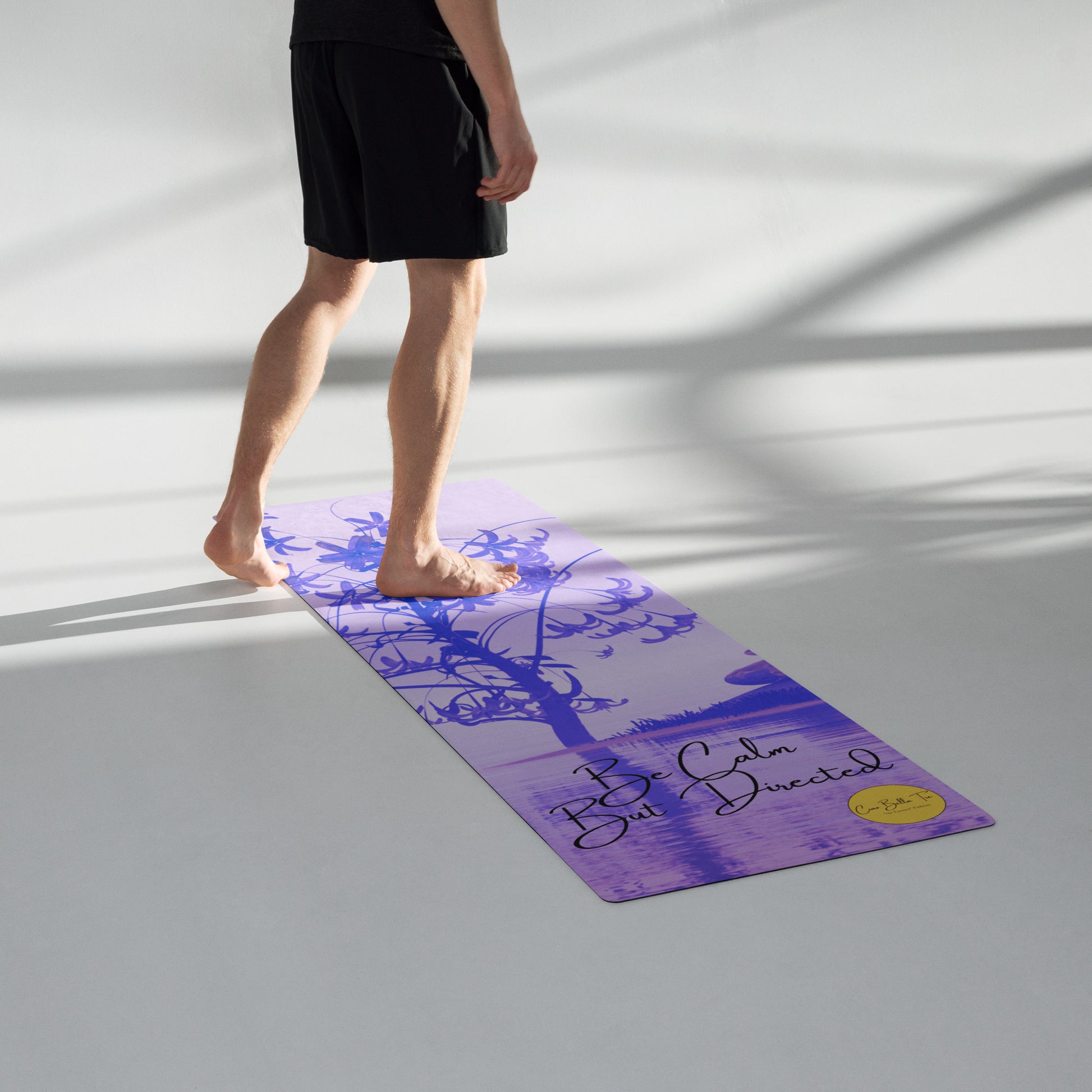 Be Calm and Directed Yoga/Exercise Mat Ciaobellatre